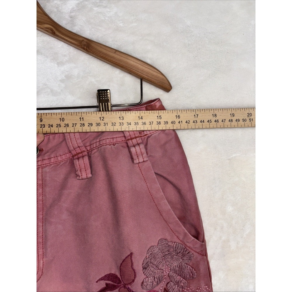 Free People We The Free Electric Sands Floral Embroidered Cropped Pants 8 Auburn - Picture 6 of 13